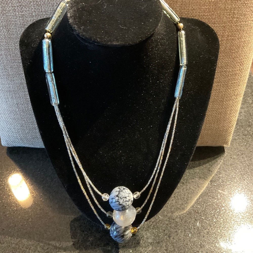 Italian glass and beads necklace